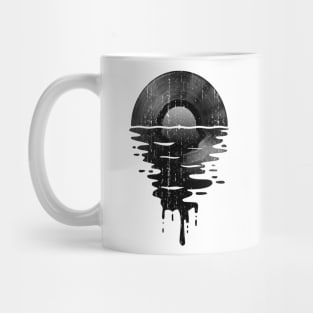 Cool Music Vinyl Retro Vintage Grey Mug